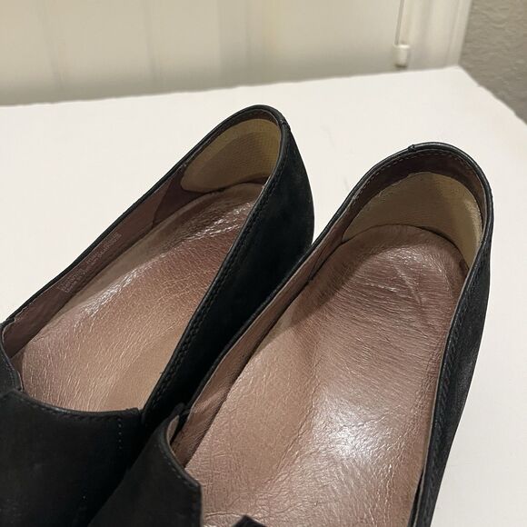 Dansko Womens Liliana Clog Size 38 7.5 Black Nubuck Low Wedge Slip On Work Shoe - Picture 7 of 10